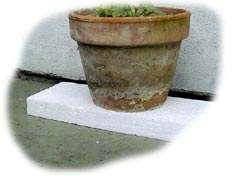 pot sur polystyr&egrave;ne
